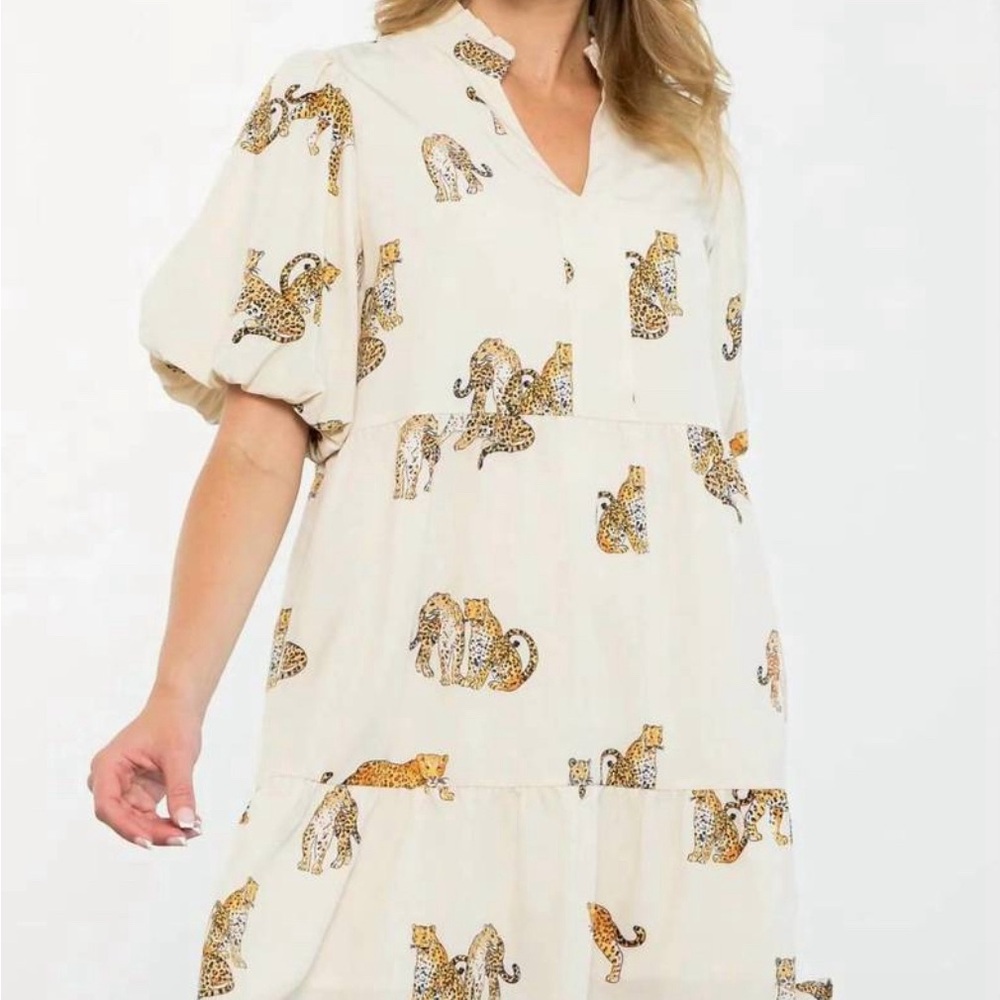New THML leopard dress